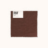 Brown fabric swatch with 'mor row' label on a white background